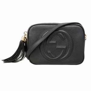 Gucci Soho Shoulder Bag 308364 Leather Black Women's